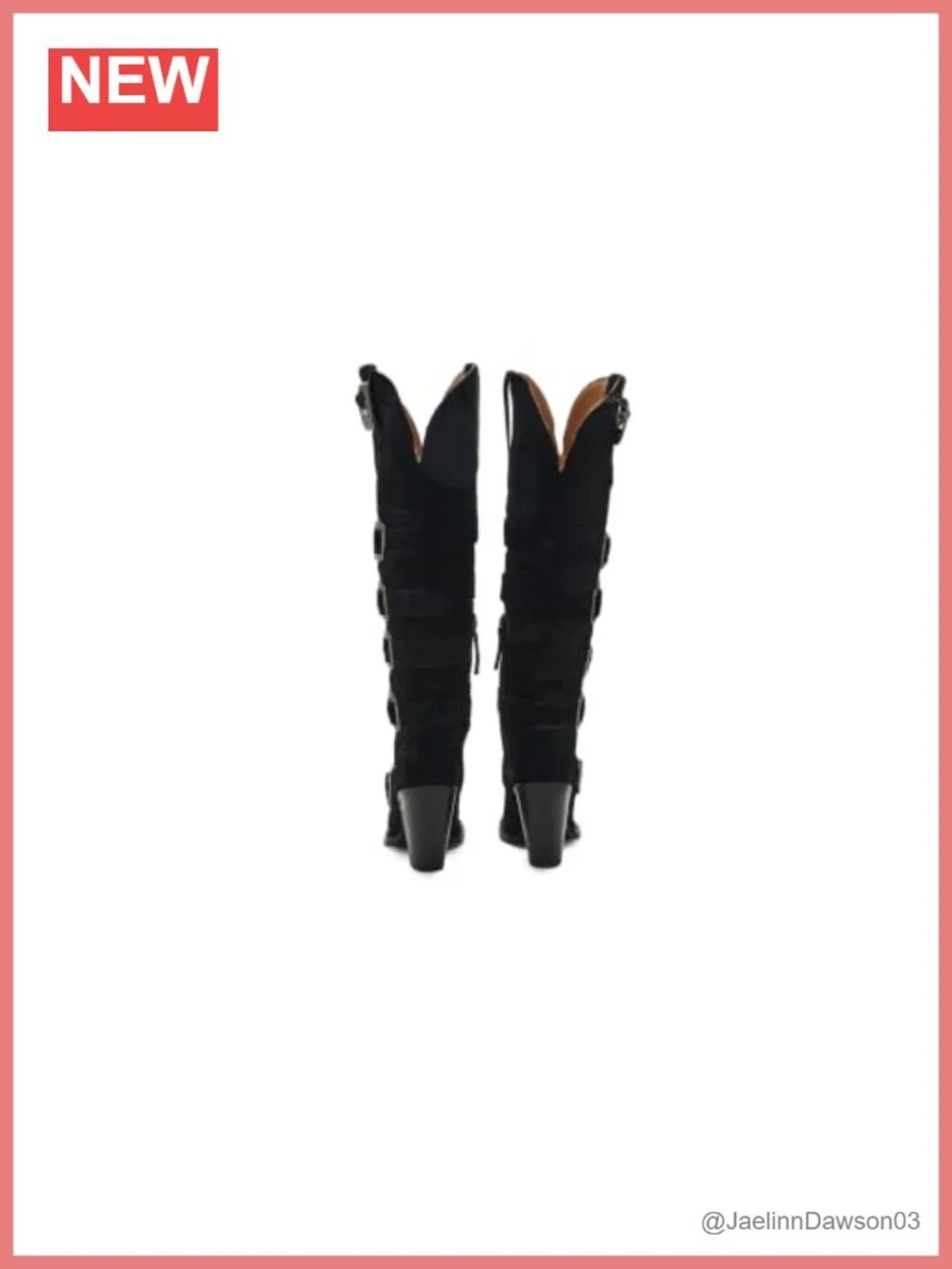 Leather Snip Toe Western Over the Knee High Heel Platform Boots Zip
